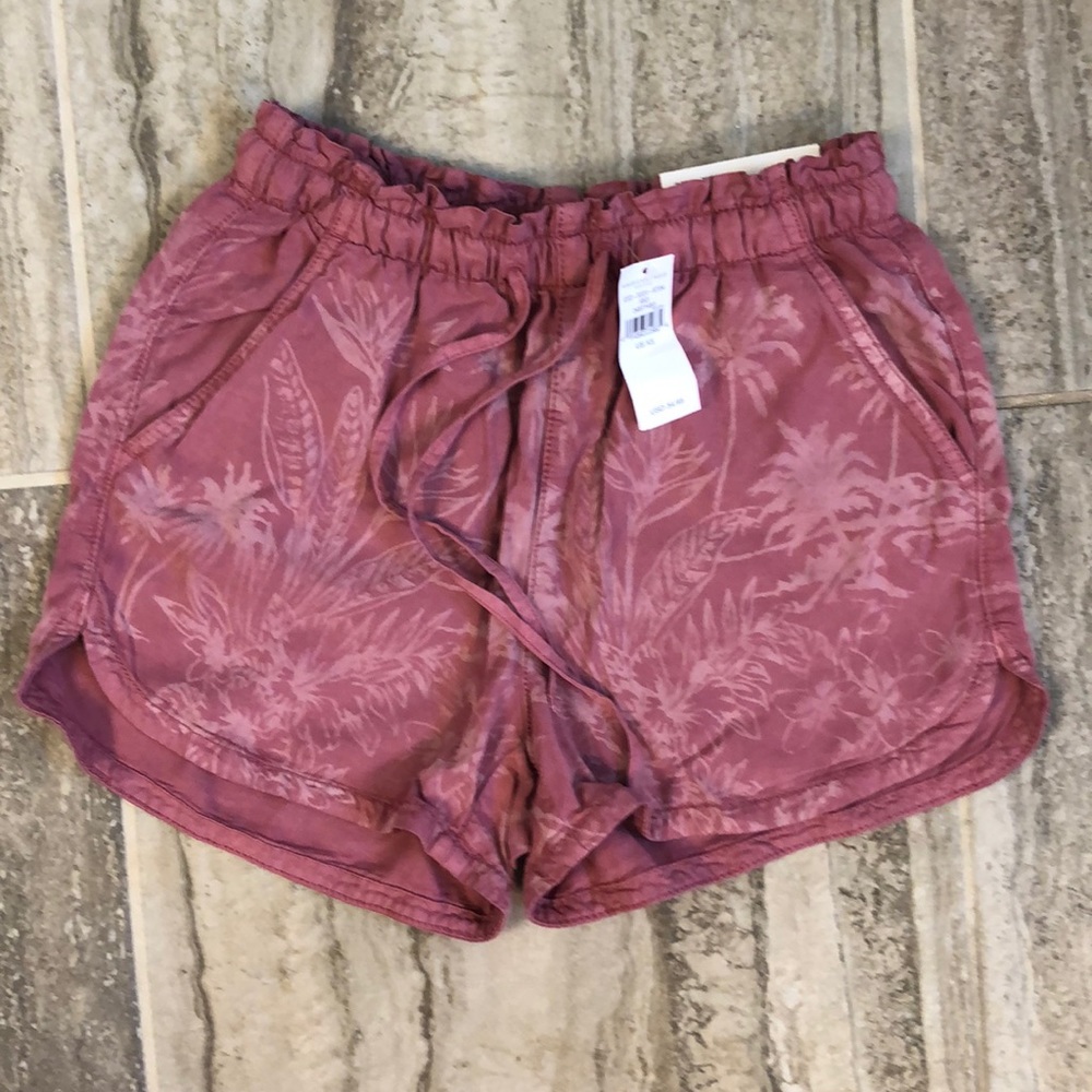 NWT American Eagle Pink Hawaiian Drawstring Shorts Size XS